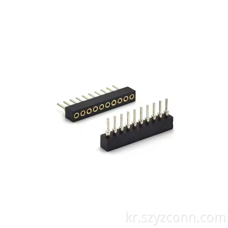 1.778mm Pitch Machined Female Header Straight H3.0mm 10P